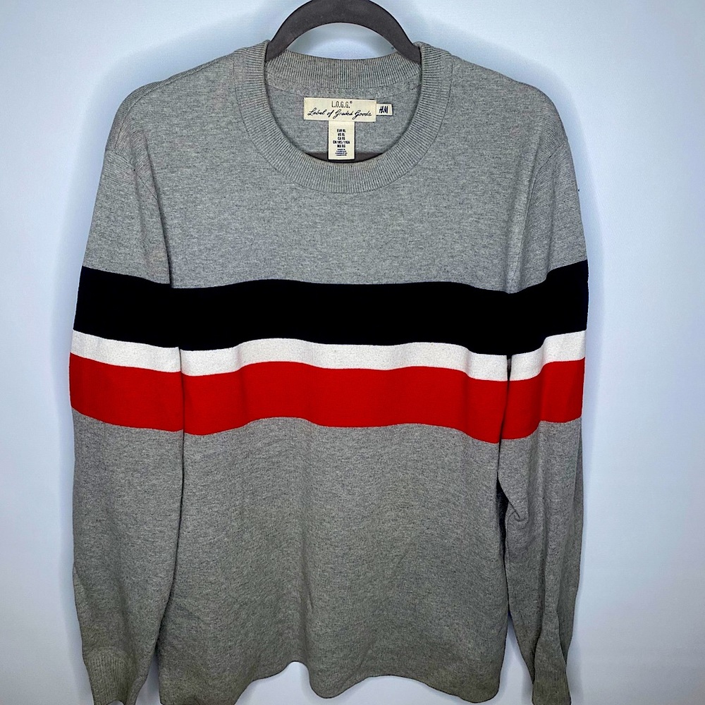 Men’s striped crewneck sweater